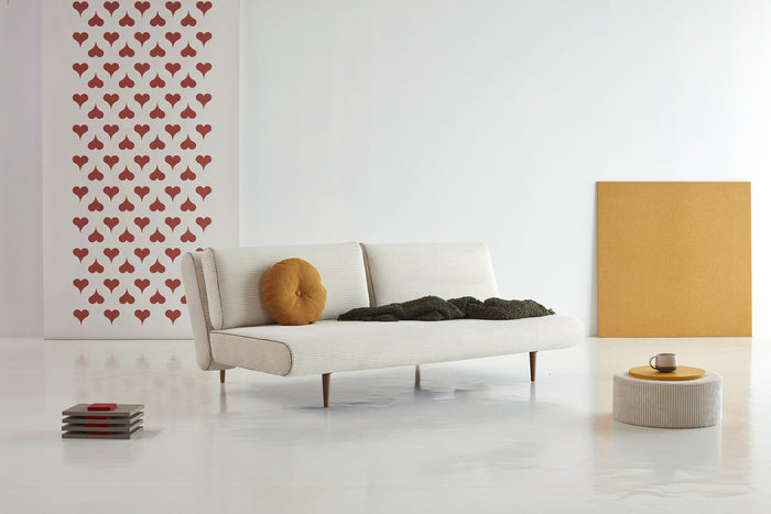 Innovation Unfurl Ivory Corduroy Lounger Slaapbank