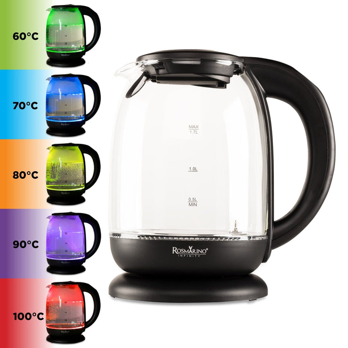 Rosmarino Infinity Waterkoker Led & Boil - 2200W - 1.7 l