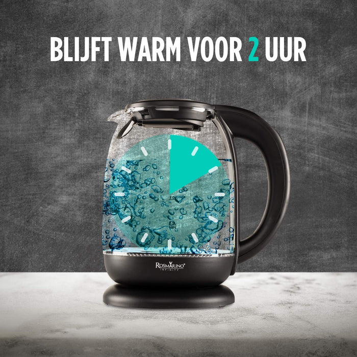 Rosmarino Infinity Waterkoker Led & Boil - 2200W - 1.7 l