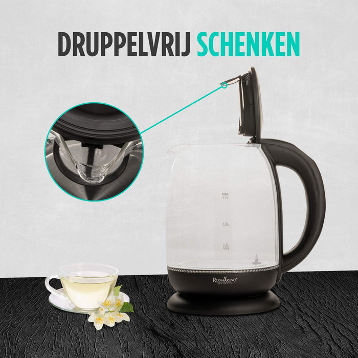 Rosmarino Infinity Waterkoker Led & Boil - 2200W - 1.7 l
