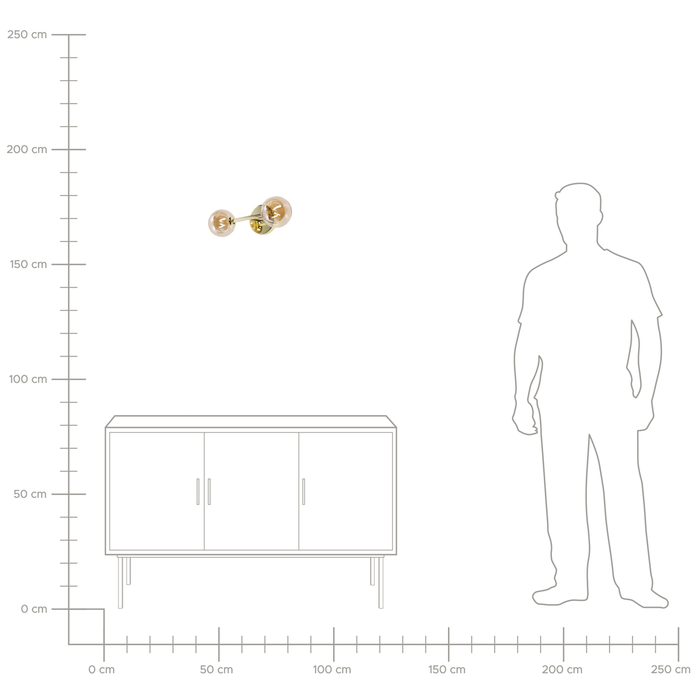 Beliani - RAMIS - Wandlamp set van 2 - Goud - Staal