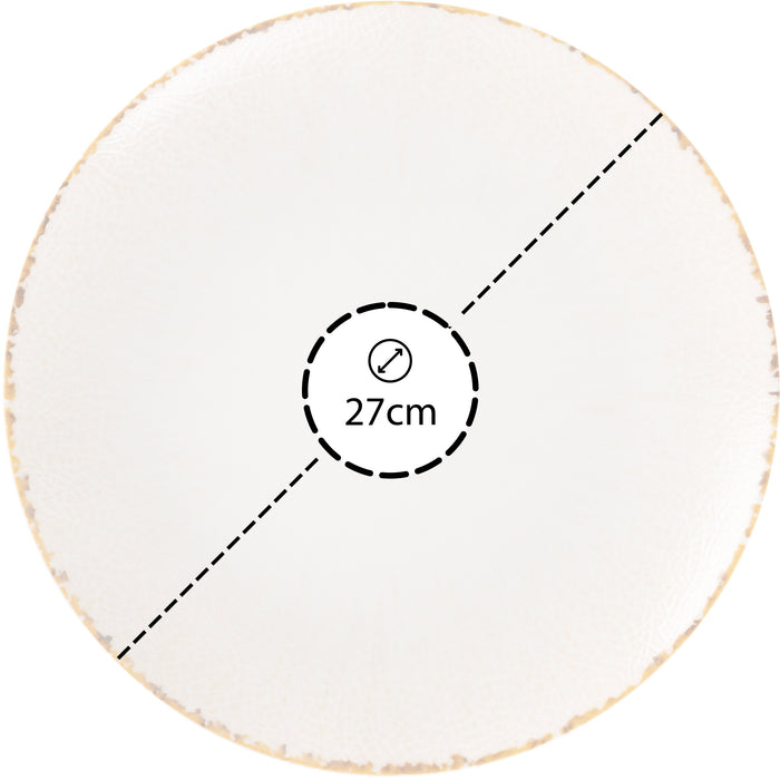 Hazel & Bos Juntos Artesanal dinerbord - 27 cm - 6 stuks - porselein