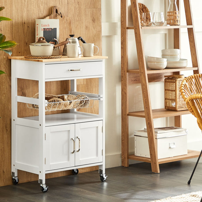 Beliani - LUGO - Keukentrolley - Wit - MDF