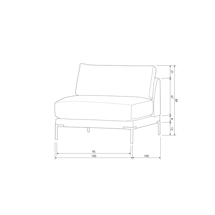 vtwonen Loveseat Element Couple - Polyester - Zand