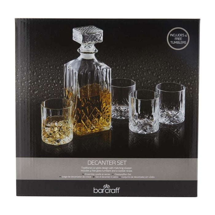 Whiskey Set - Decanteerset - Karaf met glazen - Geslepen Glas - BarCra