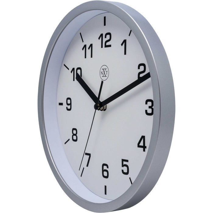 NeXtime - nXt - Wandklok - 20cm - Plastic - Zilver - 'Easy Small'