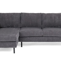Furntastik Foggia 3 zits bank CL L+R, stof RIB, antraciet