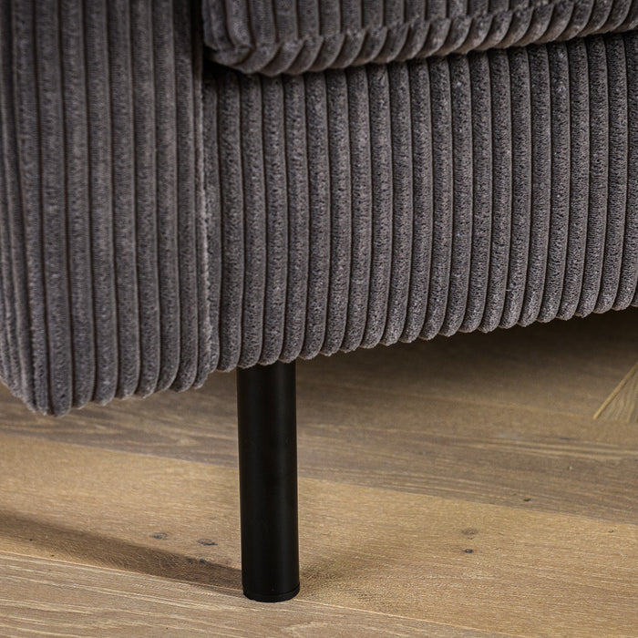 Furntastik Foggia 3 zits bank CL L+R, stof RIB, antraciet