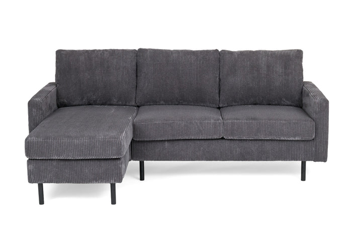 Furntastik Foggia 3 zits bank CL L+R, stof RIB, antraciet