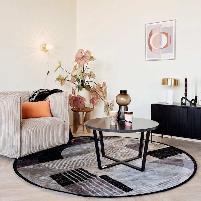 by fonQ Arc Vloerkleed - Zwart