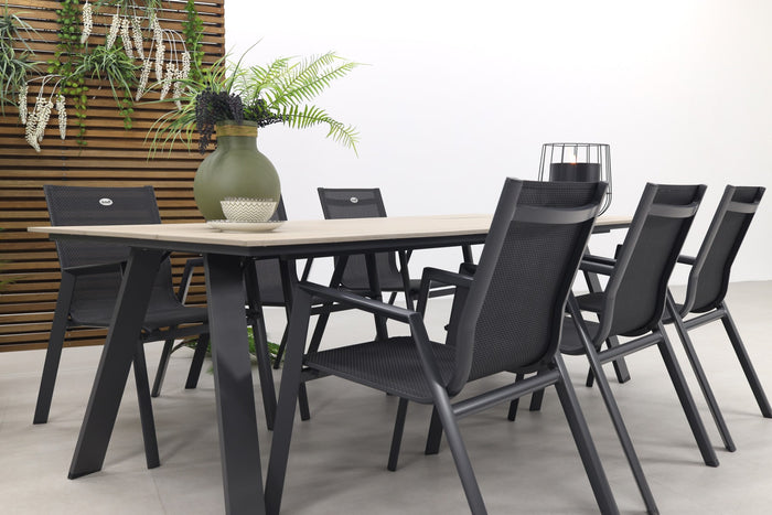 Hartman Napoli stapelbaar|Nevada 240x100 cm. tuinset