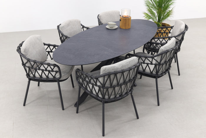 4SO Calpi|Privada 240x107 - Ovale tuinset - 7-delig