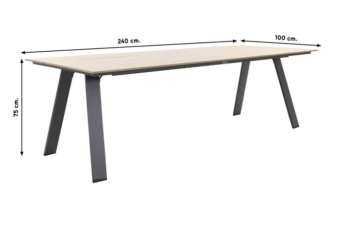 Garden Impressions Margriet natural|Nevada 240x100 cm. tuinset