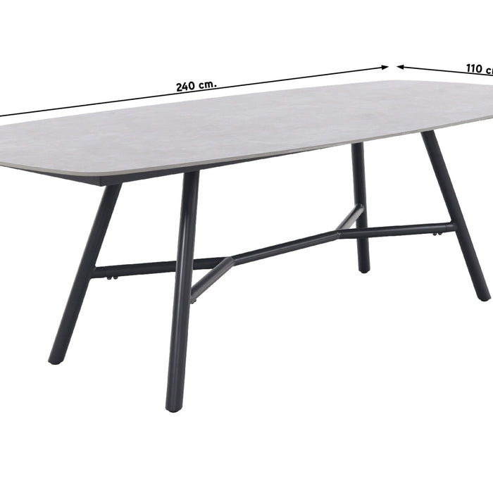 Hartman Milaan|Benevento 240x110 cm. - Deens ovale tuinset