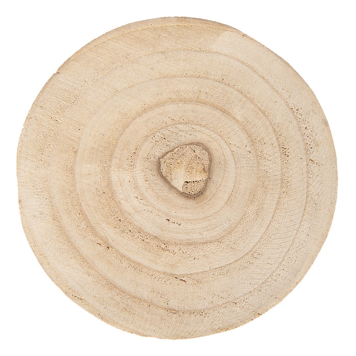 Clayre & Eef Onderzetters Pannen Ø 23 cm Bruin Hout Rond