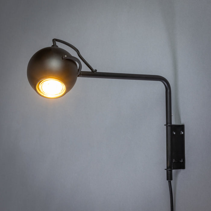 The Eye wandlamp - GU10 - Aan|Uit op kopje - Zwart