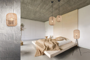 Trio Leuchten Runa Wandlamp 1x E27 Zwart Bruin