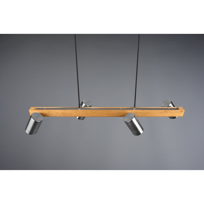 Trio Leuchten Marley Hanglamp 4x GU10 35W Nikkel