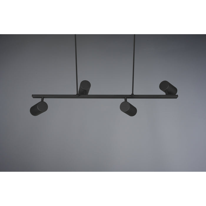 Trio Leuchten Marley Hanglamp 4x GU10 Mat Zwart