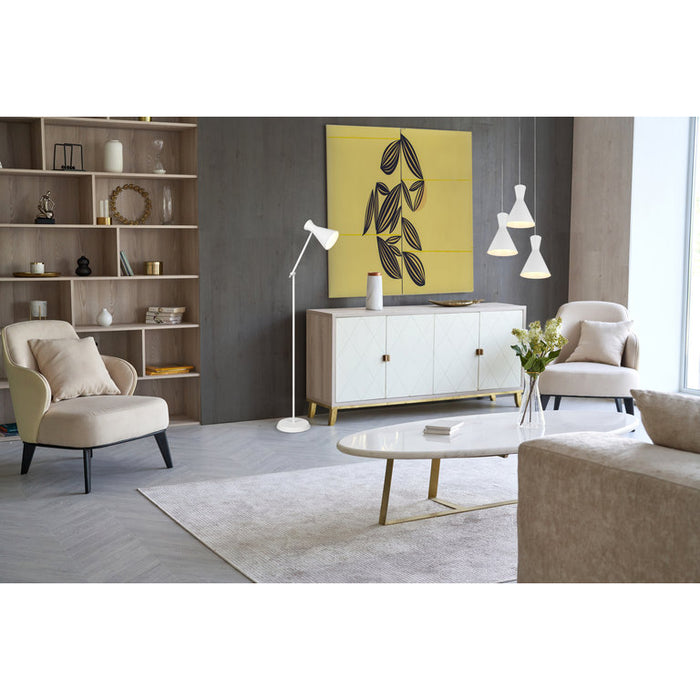 Reality Enzo Vloerlamp - 1 x E27 - Wit