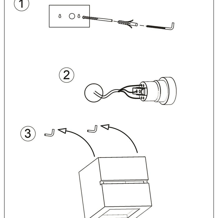 Sollux Wandlamp Leo Line E27 gips wit