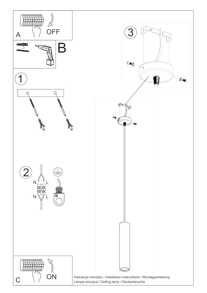 Sollux Hanglamp Luvo 1 lichts beton