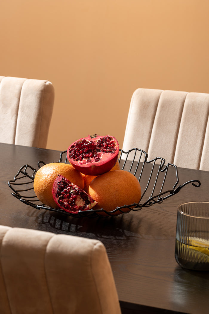 Present Time - Fruitmand Leaf Large - Zwart - 32x31,5x8,5cm