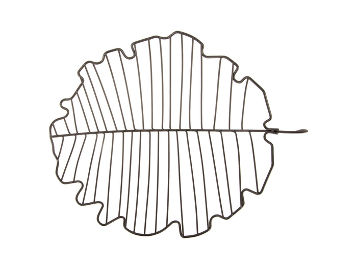 Present Time - Fruitmand Leaf Large - Zwart - 32x31,5x8,5cm