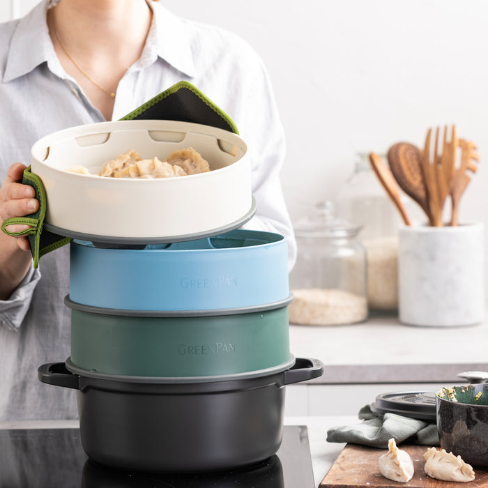 GreenPan Steamy Stoominzet Ø 24 cm - Groen