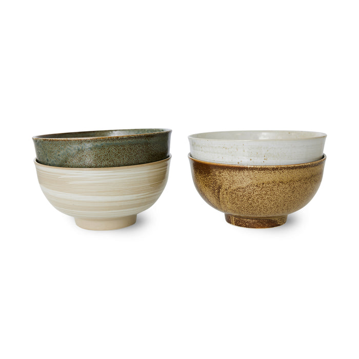 HKliving Kyoto Noodle Kommen Ø 16,8 cm - Set van 4