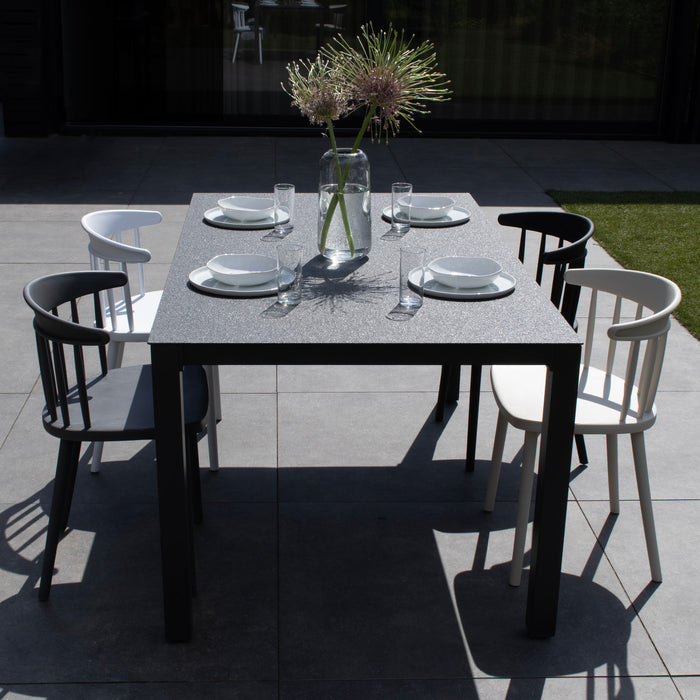 Giga Meubel - Tuinstoelen Stapelbaar - Taupe - Kunststof - Set van 2