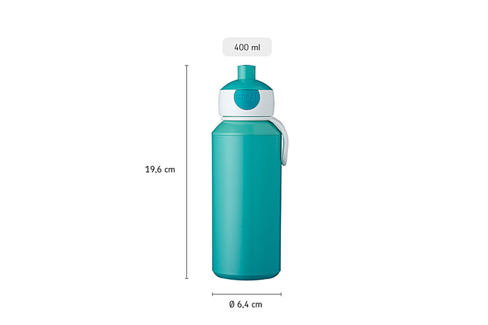 Drinkfles pop-up Campus 400 ml - turquoise