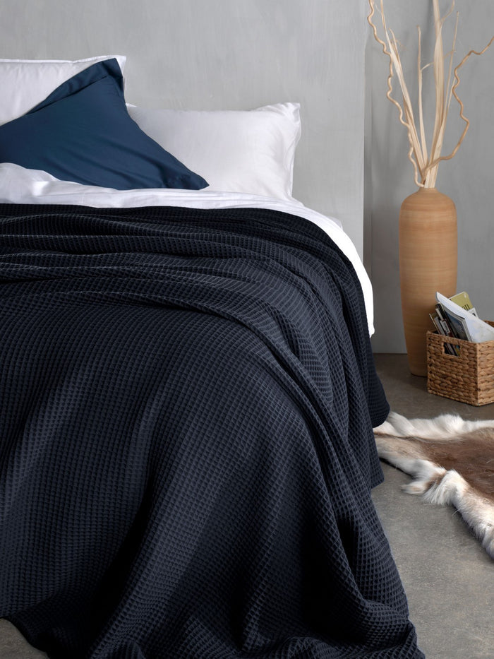 Heckett Lane Wafel Plaid - Navy Blue
