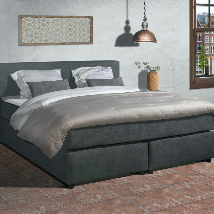 Mörgenn Boxspring Marseille - Pocketvering - Antraciet - 180x200