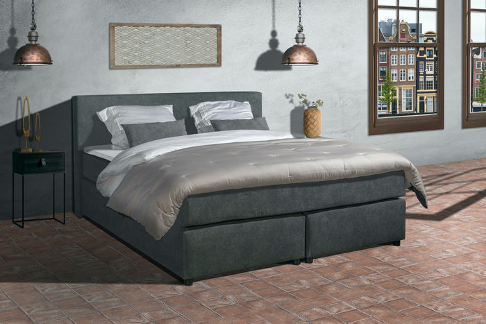 Mörgenn Boxspring Marseille - Pocketvering - Antraciet - 180x200