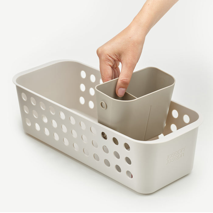 Opbergbox met Verdeelvakken, 16 x 40 x 13 CM, Kunststof, Grijs - Josep