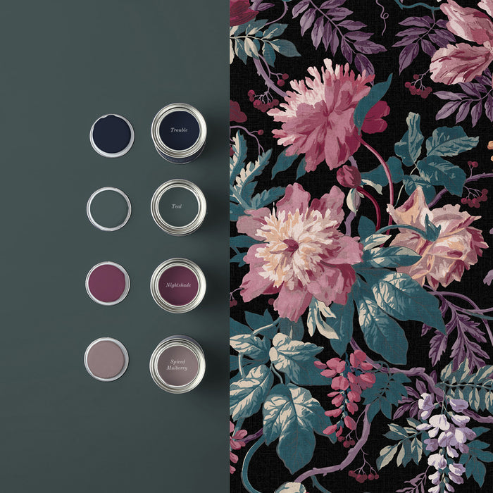 Graham & Brown - Vliesbehang - Florenzia Nightshade - 10mx52cm