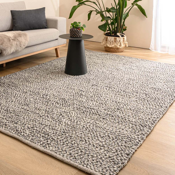 Nordic Weavers Wollen vloerkleed - Agder grijs - 160x230 cm