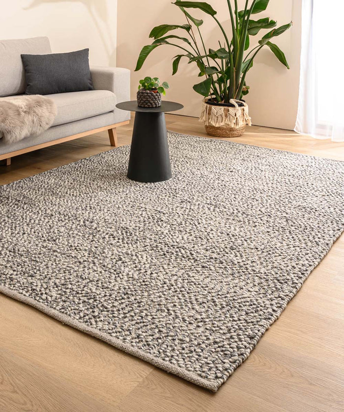 Nordic Weavers Wollen vloerkleed - Agder grijs - 200x300 cm