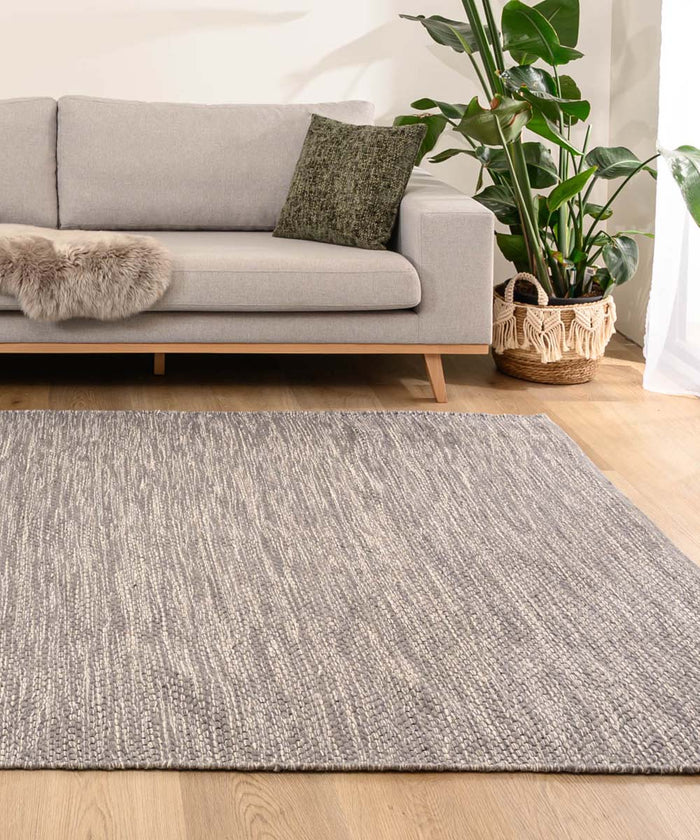 Nordic Weavers Wollen vloerkleed - Odda grijs - 200x300 cm