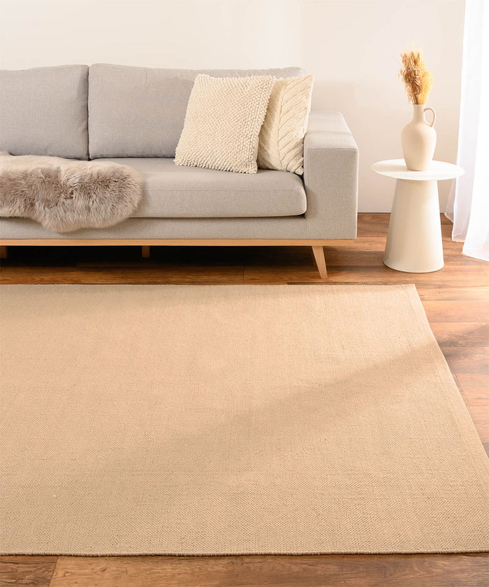 Nordic Weavers Katoen vloerkleed - Svelvik beige - 120x170 cm