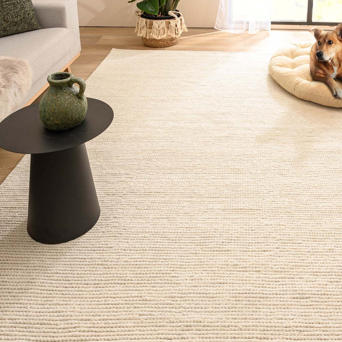 Nordic Weavers Wollen vloerkleed - Narvik wit - 240x340 cm