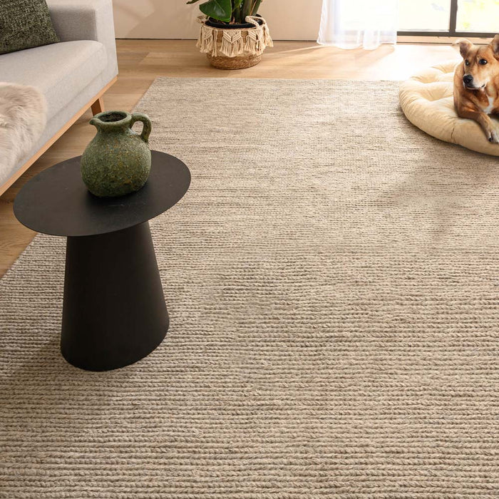 Nordic Weavers Wollen vloerkleed - Narvik lichtgrijs - 160x230 cm