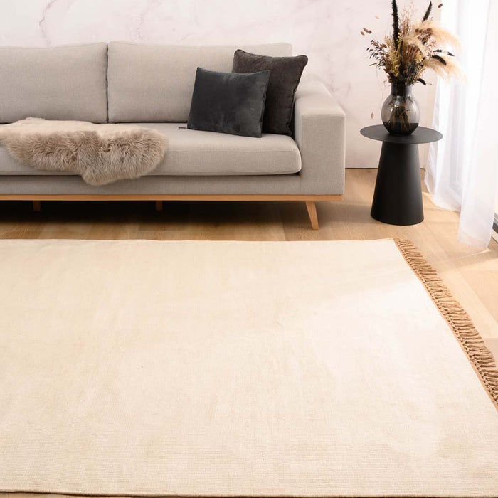 Tapeso Viscose vloerkleed - Gem wit - 240x340 cm