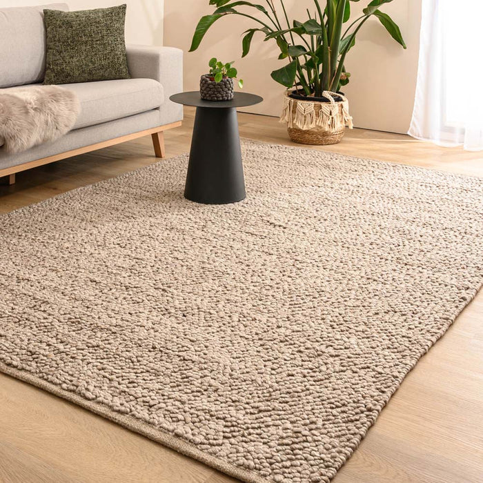 Nordic Weavers Wollen vloerkleed - Agder beige - 240x340 cm