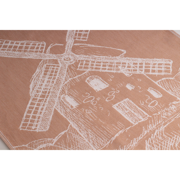 Seashell Keuken- en Theedoek - Set|12 - Molen - bruin