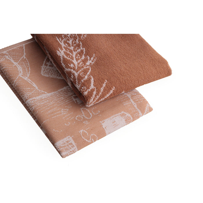 Seashell Keuken- en Theedoek - Set|12 - Molen - bruin