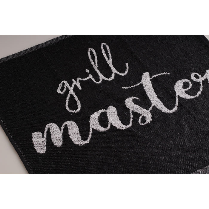 Seashell Keuken- en Theedoek - Set|12 - Grill Master - zwart