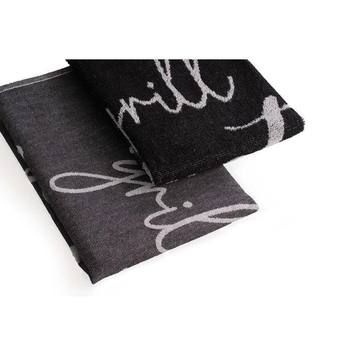 Seashell Keuken- en Theedoek - Set|12 - Grill Master - zwart