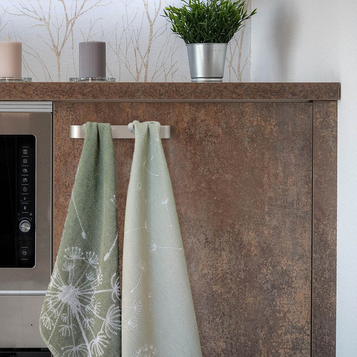 Seashell Keuken- en Theedoek - Set|12 - Dandelion - oud groen